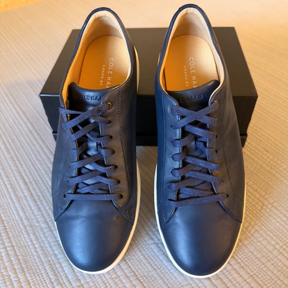 Cole Haan Other - Cole Haan Mens Grand Crosscourt II Navy Blue Leather Sneakers C26522 Size 10.5 M